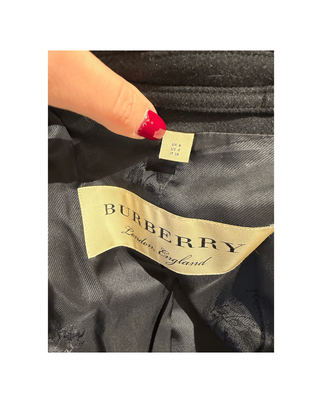 BLAZER BURBERRY NERO TG 38