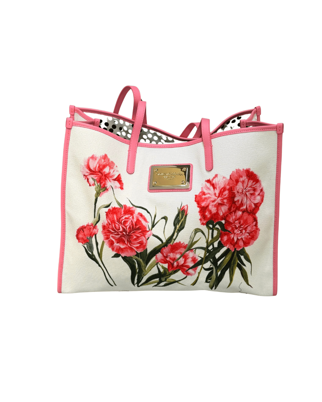 SHOPPER BAG TESSUTO STAMPA FIORI D&G