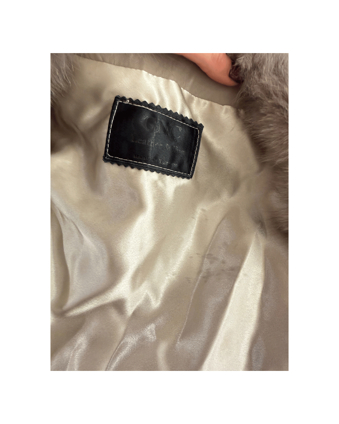 SMANICATO PELO DI VOLPE GRIGIO/TORTORA