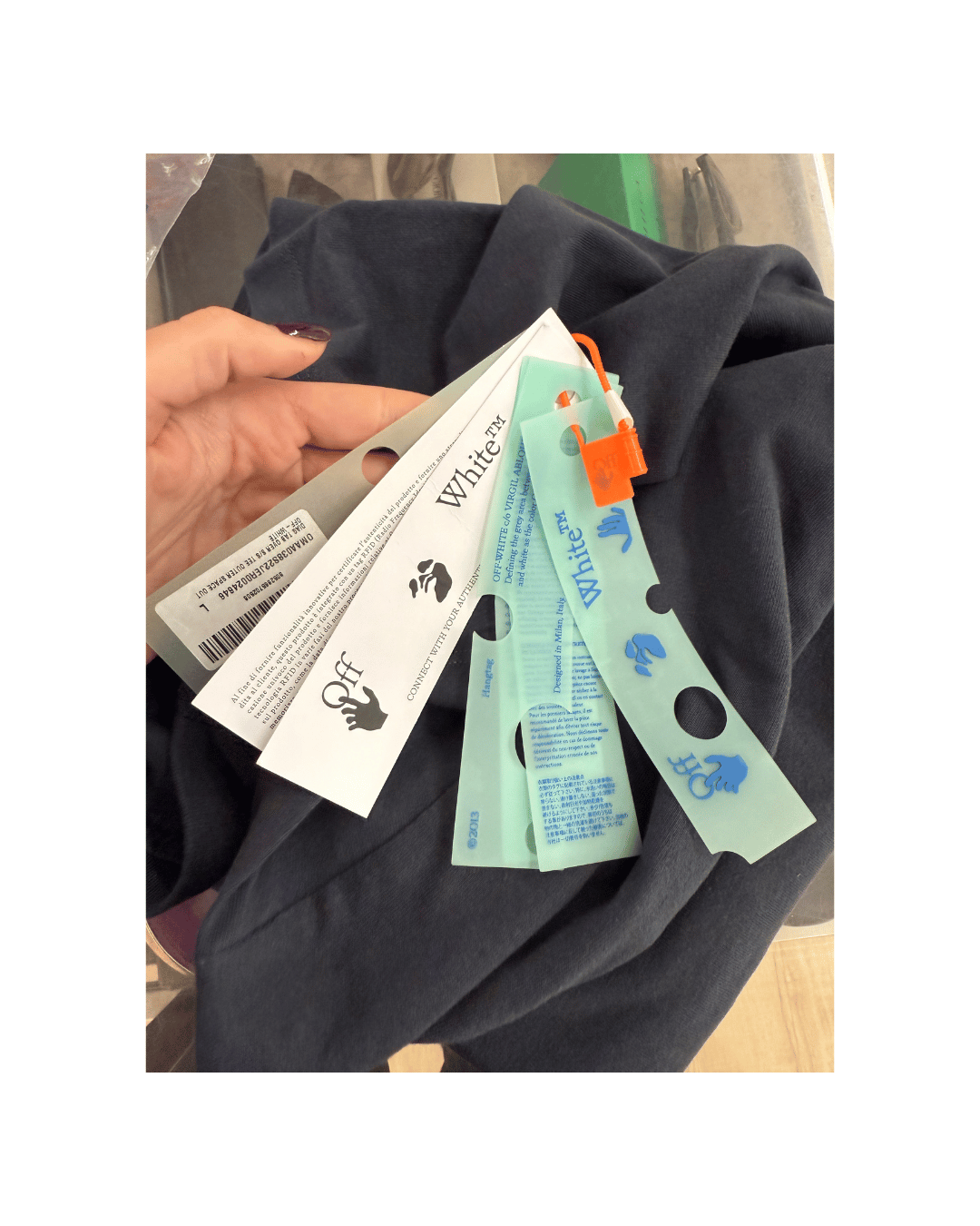 TSHIRT OFF WHITE BLU  "SEASONAL"