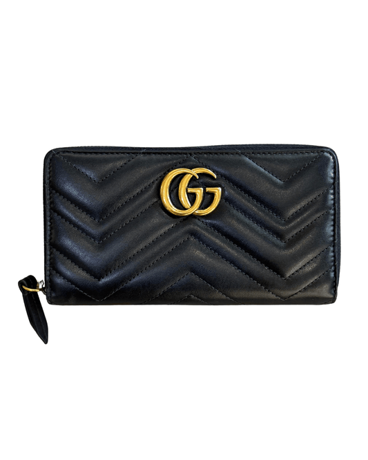 PORTAFOGLIO GUCCI MARMONT NERO PELLE MATELASSE