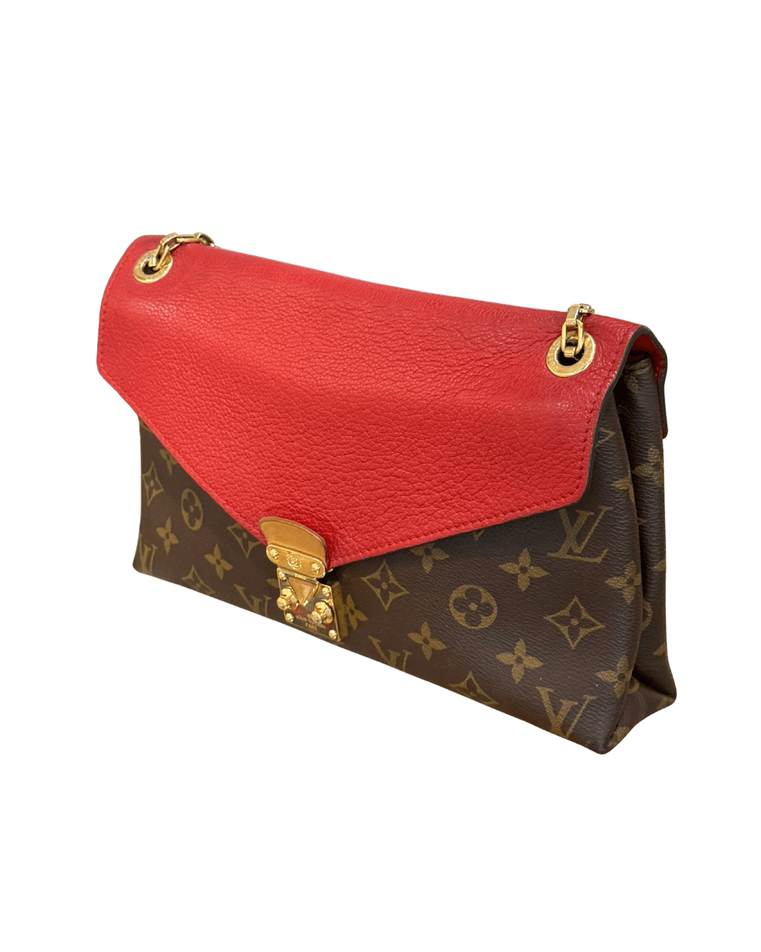 POCHETTE PALLAS CHAIN RIFINITURE ROSSE LOUIS VUITTON