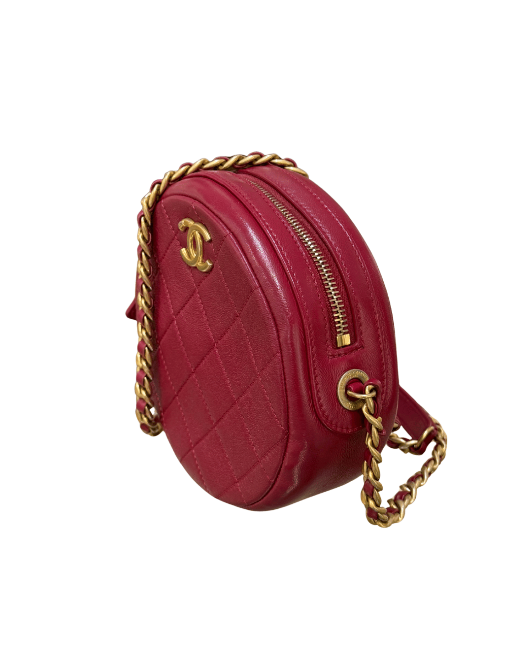 CHANEL ROUND 19 CLUTCH ON CHAIN CILIEGIA