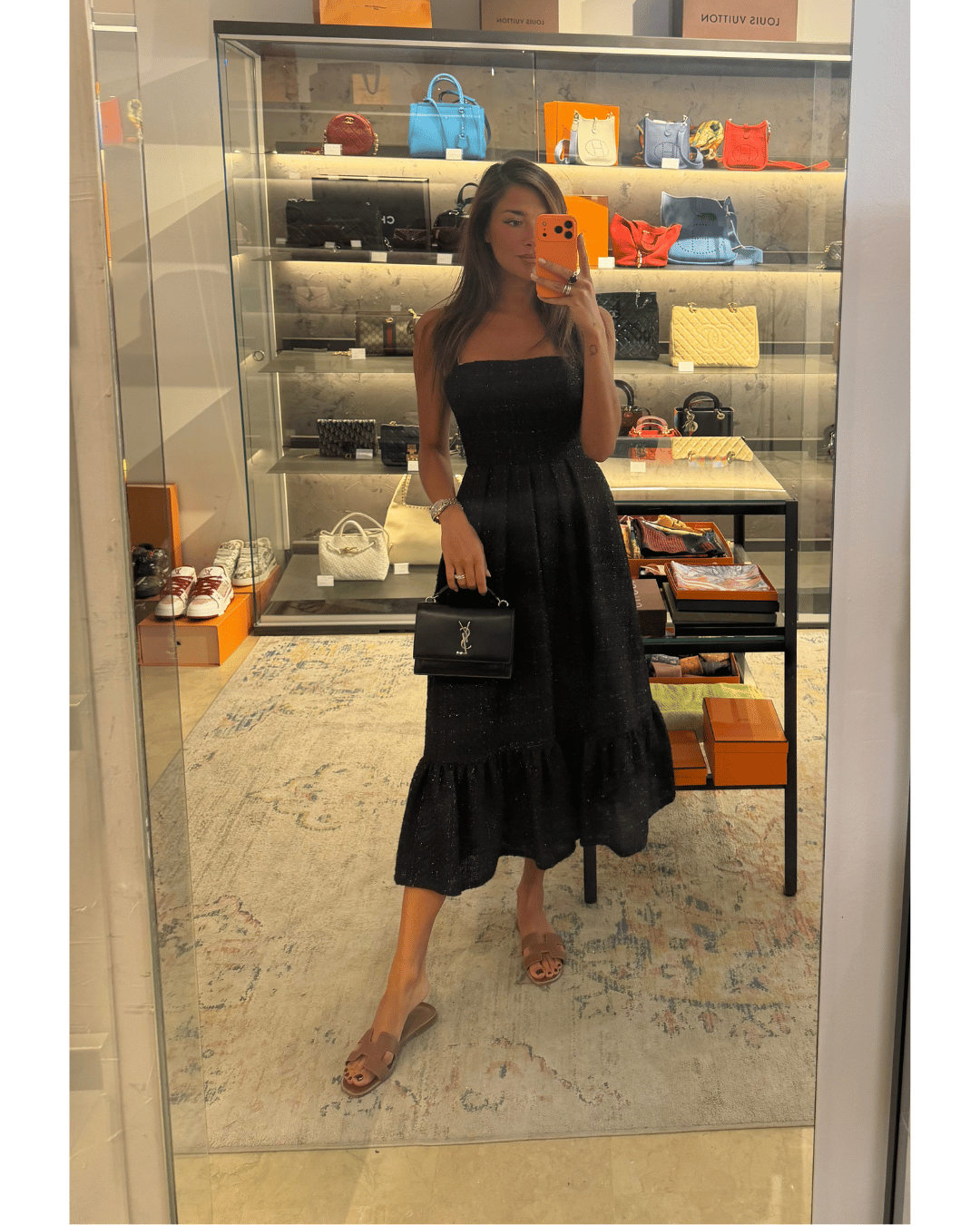 ABITO MIDI TESSUTO BOUCLE NERO ELISABETTA FRANCHI Tg 40