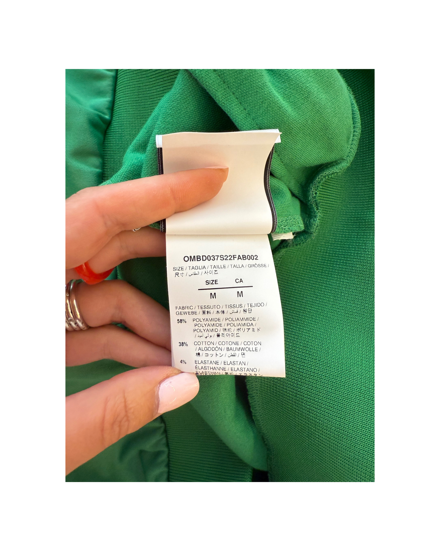 FELPA OFF WHITE VERDE UOMO