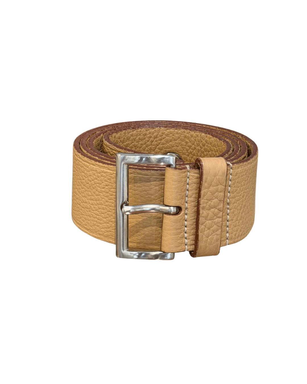 CINTURA PRADA PELLE MARTELLATA BEIGE 80