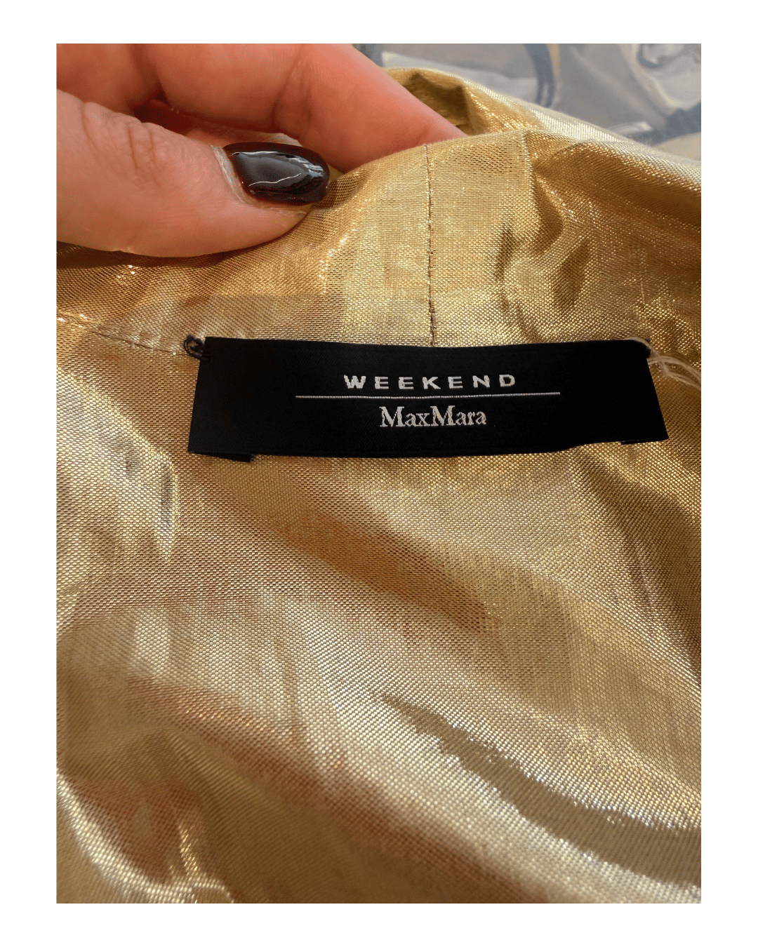 CAMICIA WEEKEND MAX MARA LAMINATA ORO Tg 40