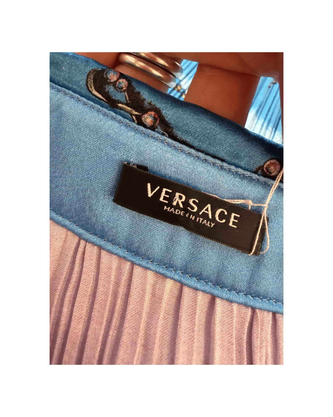 CAMICIA VERSACE PLISSE STAMPA MARINA Tg 44