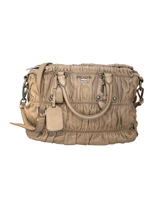 PRADA BEIGE GAUFRE CON TRACOLLA