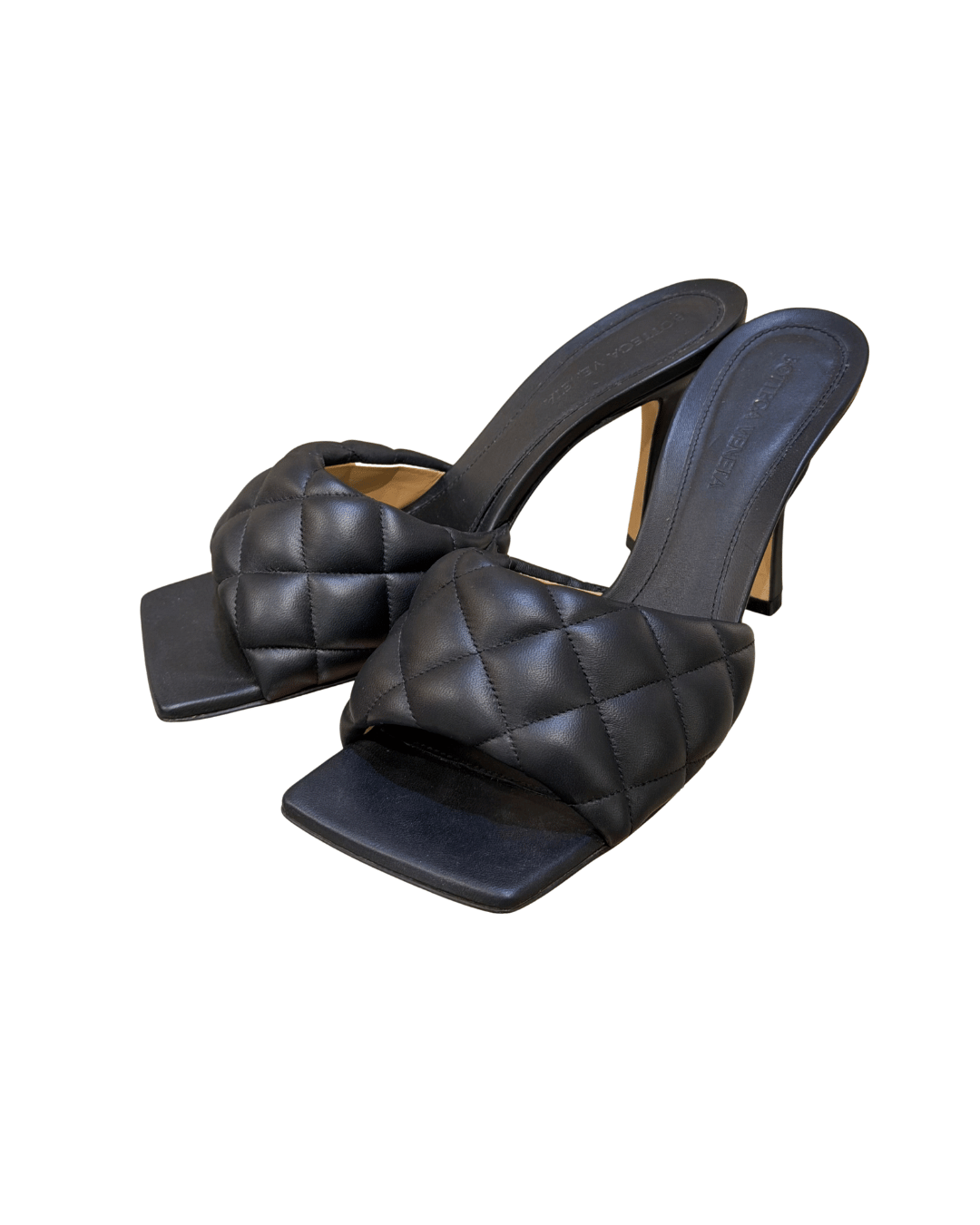 SANDALI PADDED MULES BOTTEGA VENETA NERE Nr 37