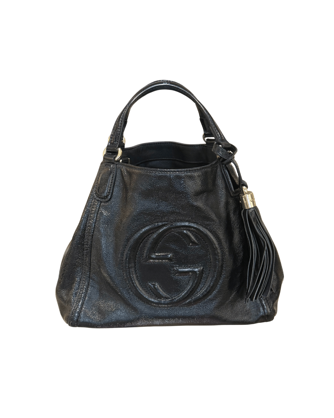 GUCCI SOHO PELLE VERNICIATA NERA