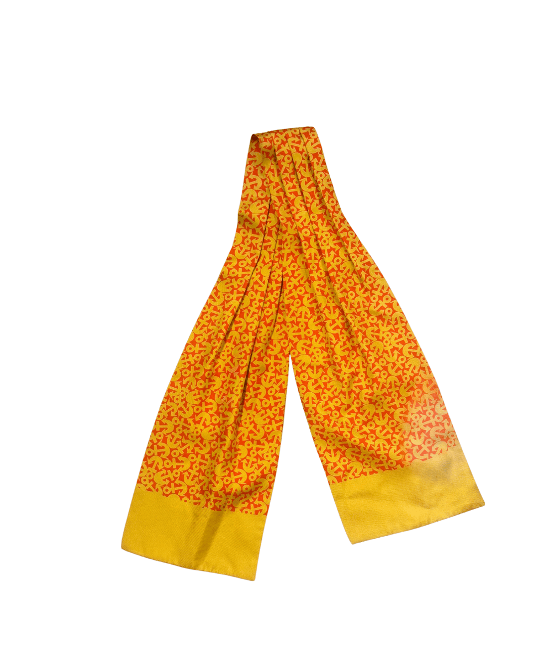 ASCOT HERMES MOTIVO ANCORA GIALLO E ARANCIO