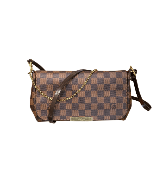 POCHETTE FAVORITE MM LOUIS VUITTON DAMIER EBENE