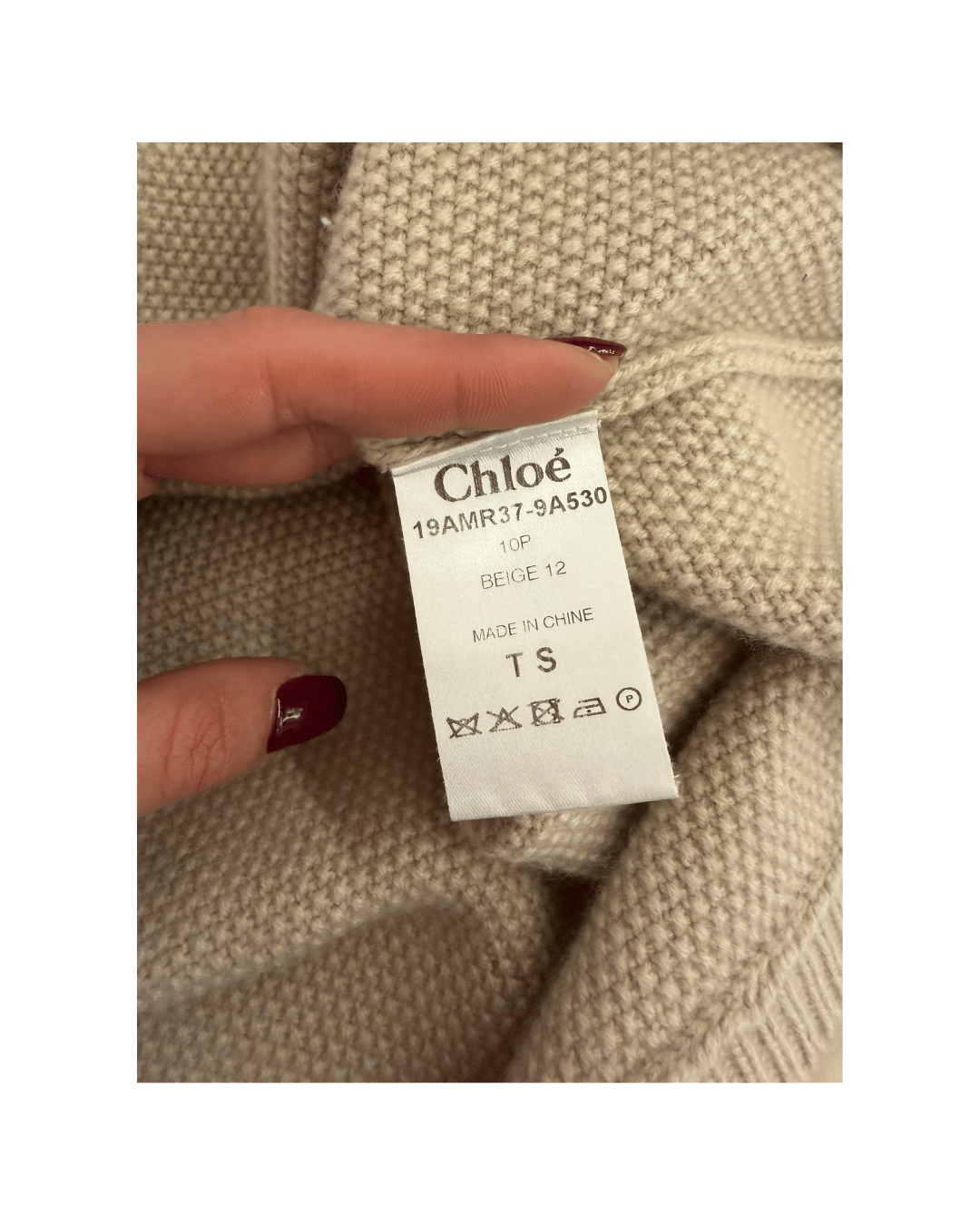 ABITO MAGLIA CHLOE 100% CASHMERE BEIGE