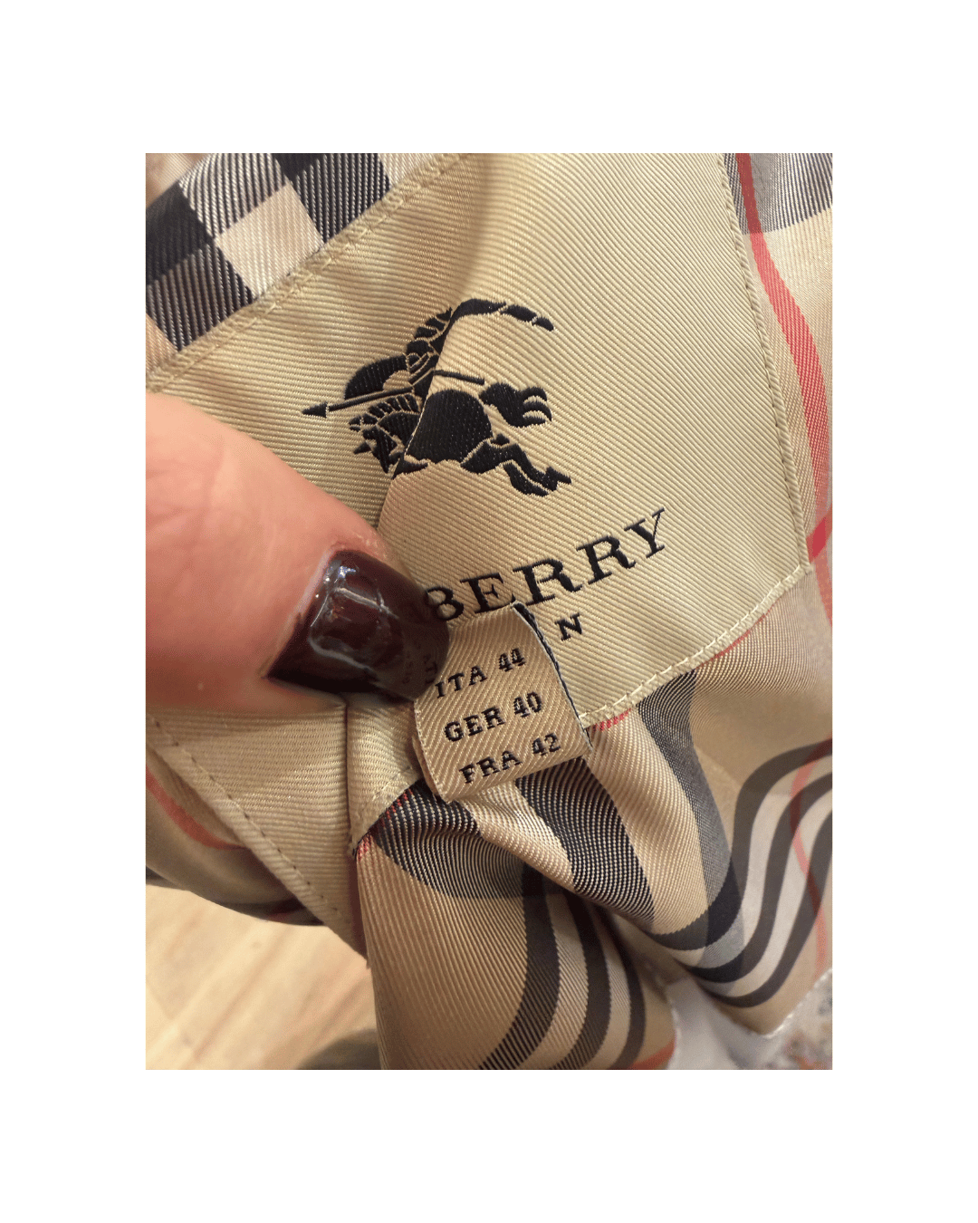IMPERMEABILE BURBERRY BEIGE CHIARO TG 44