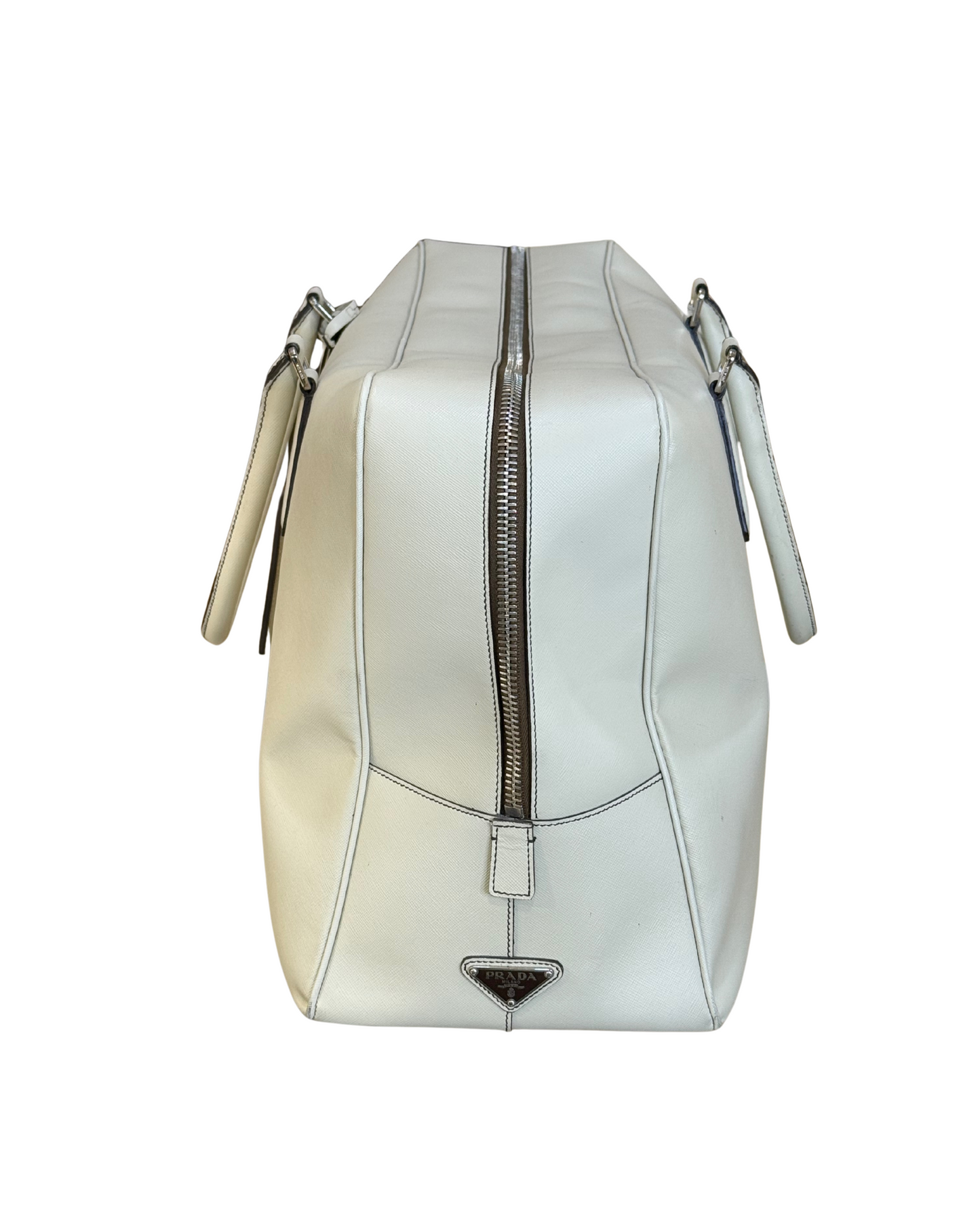 BORSONE PELLE SAFFIANO BIANCO