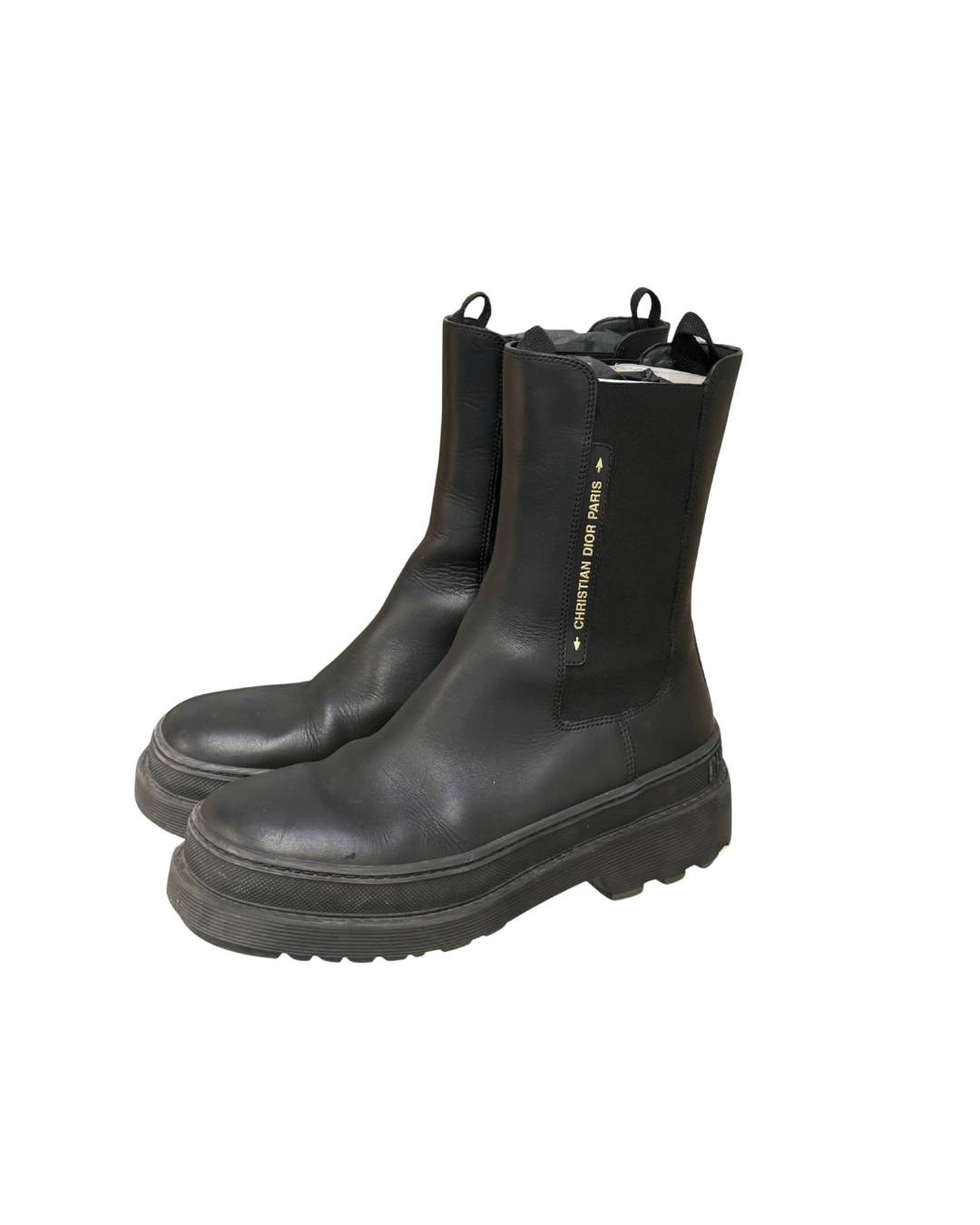 STIVALETTI CHELSEA DIOR EXPLORER PELLE NERA Nr 38