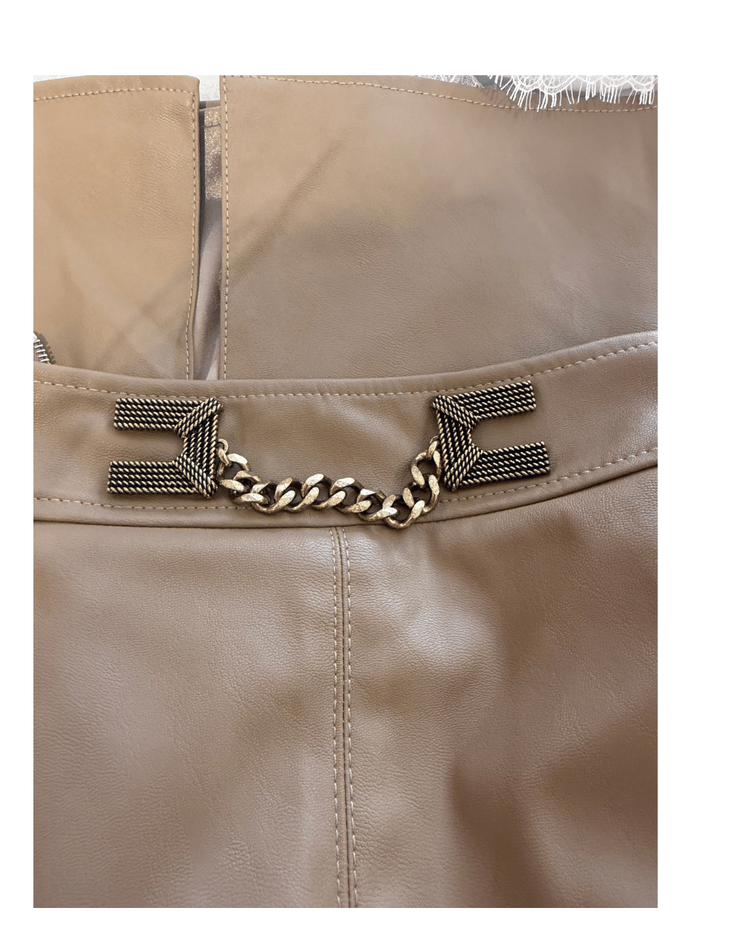 GONNA MIDI ELISABETTA FRANCHI SIMILPELLE Tg 40