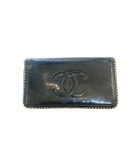 PORTAFOGLIO CHANEL PELLE VERNICIATA NERA
