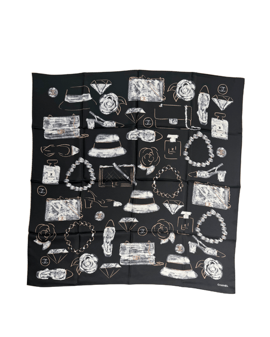 FOULARD CHANEL NERO