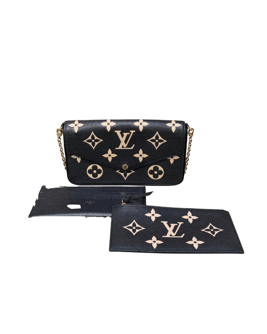 POCHETTE FELICIE PELLE NERA LOUIS VUITTON