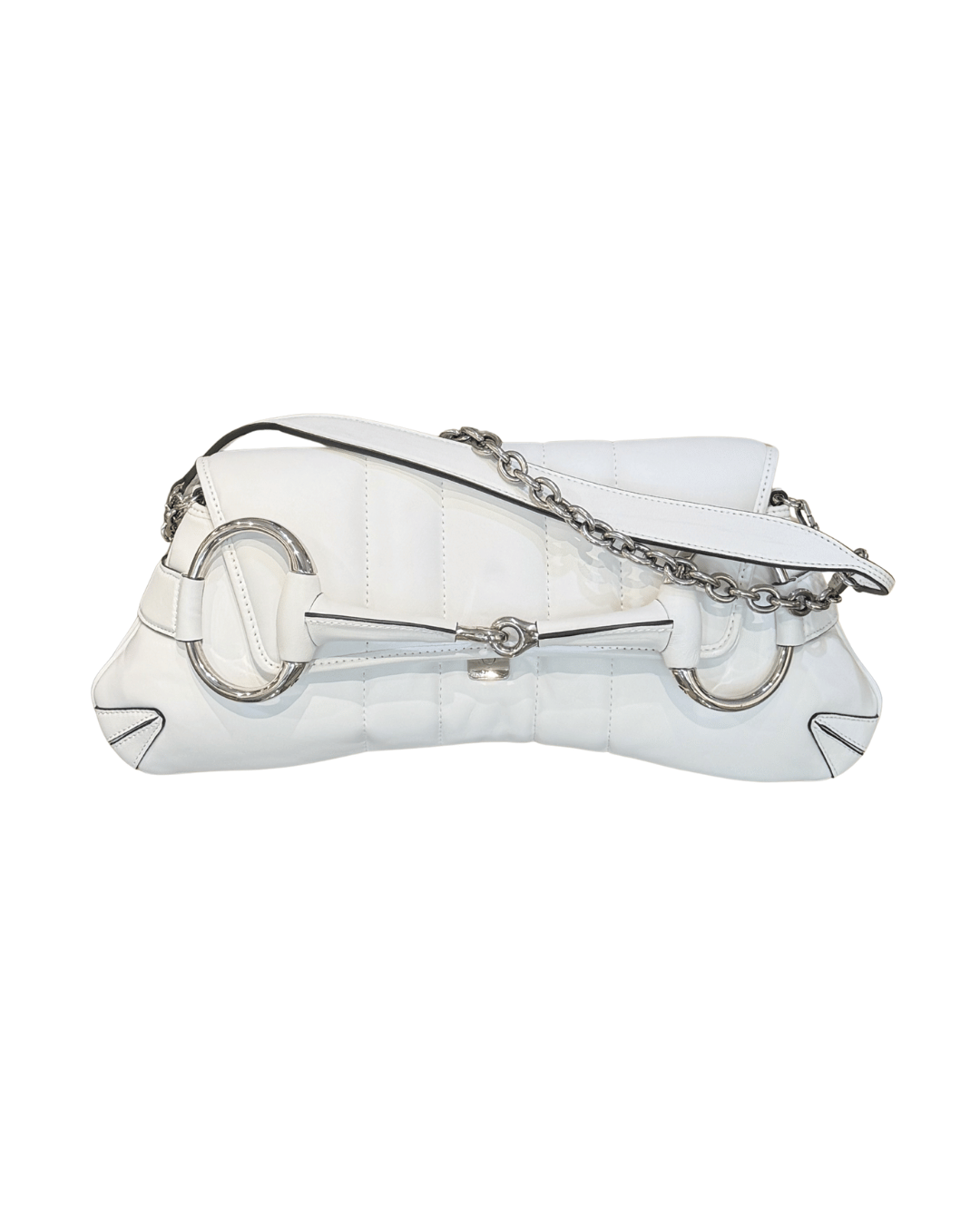 GUCCI HORSEBIT CHAIN SHOULDER BAG BIANCA
