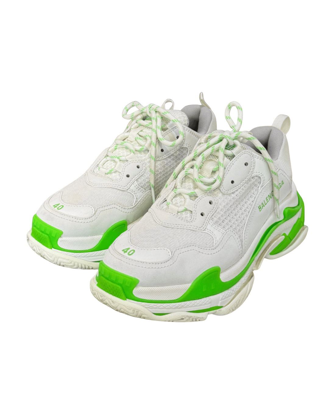 BALENCIAGA TRIPLE S BIANCHE E VERDI Nr 40