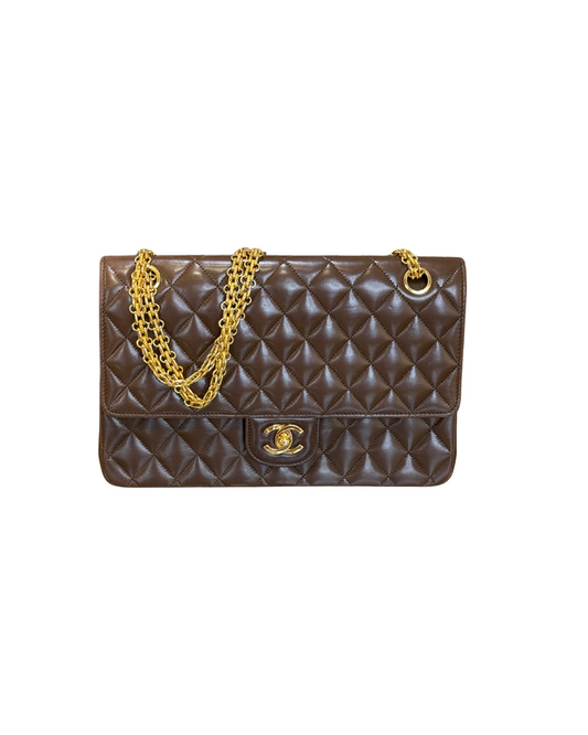 CHANEL DOUBLE FLAP COLOR CIOCCOLATO