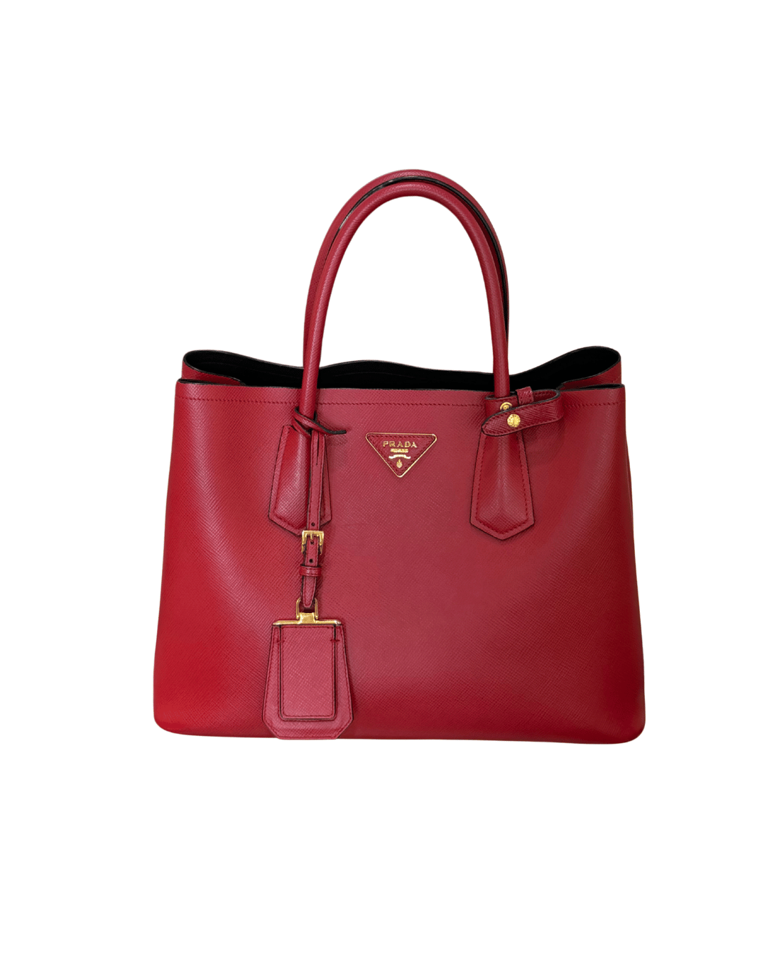 PRADA PELLE SAFFIANO ROSSA A MANO