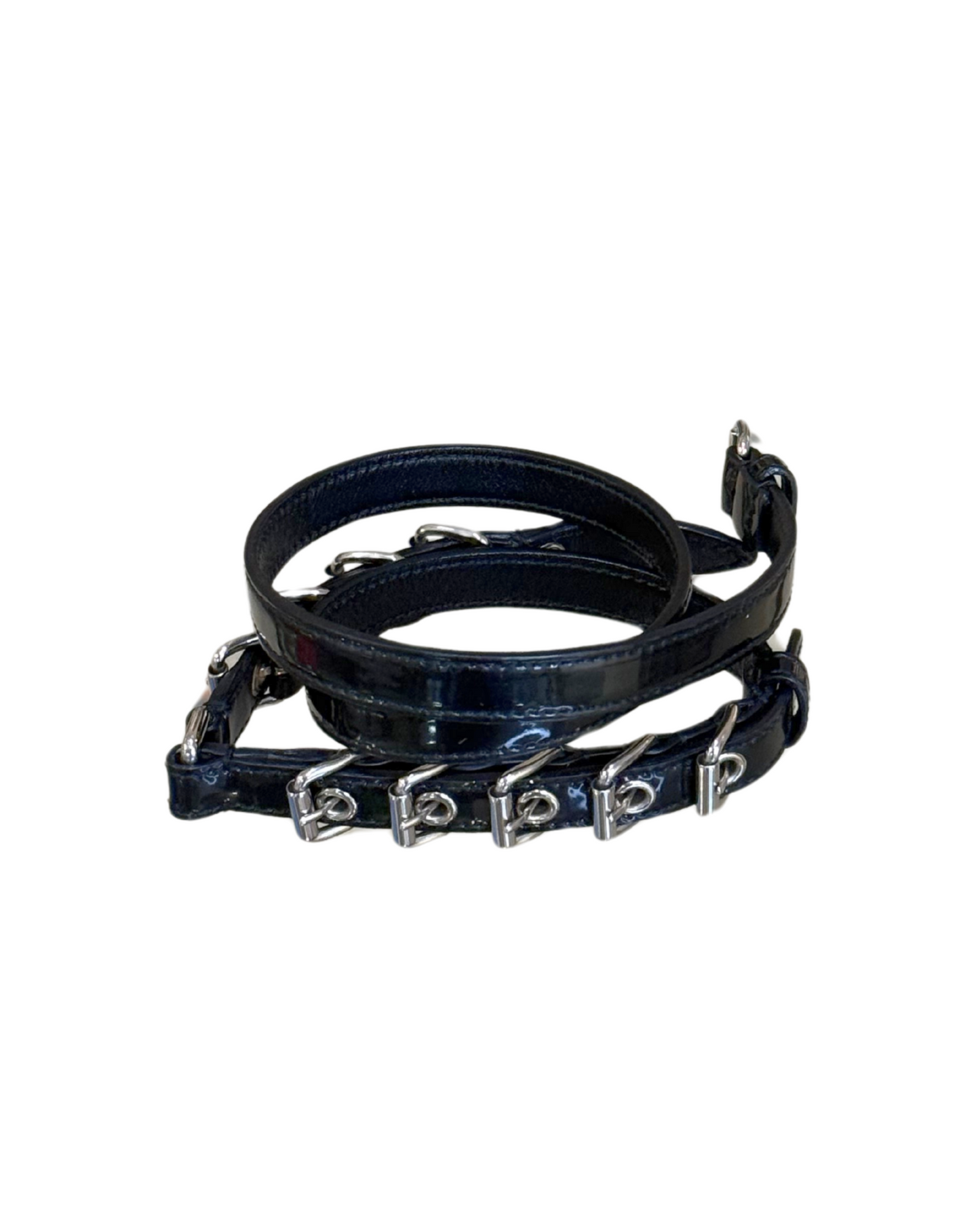 CINTURA MIUMIU IN VERNICE NERA