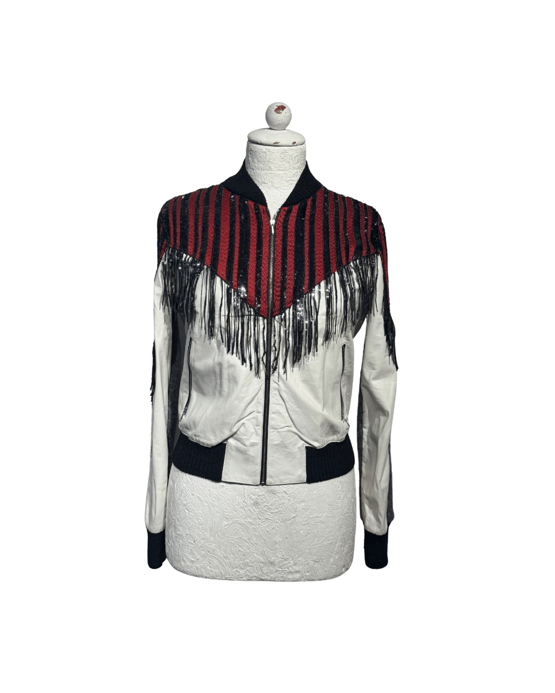 BOMBER AVIU FRANGE PAILLETTES Tg XS