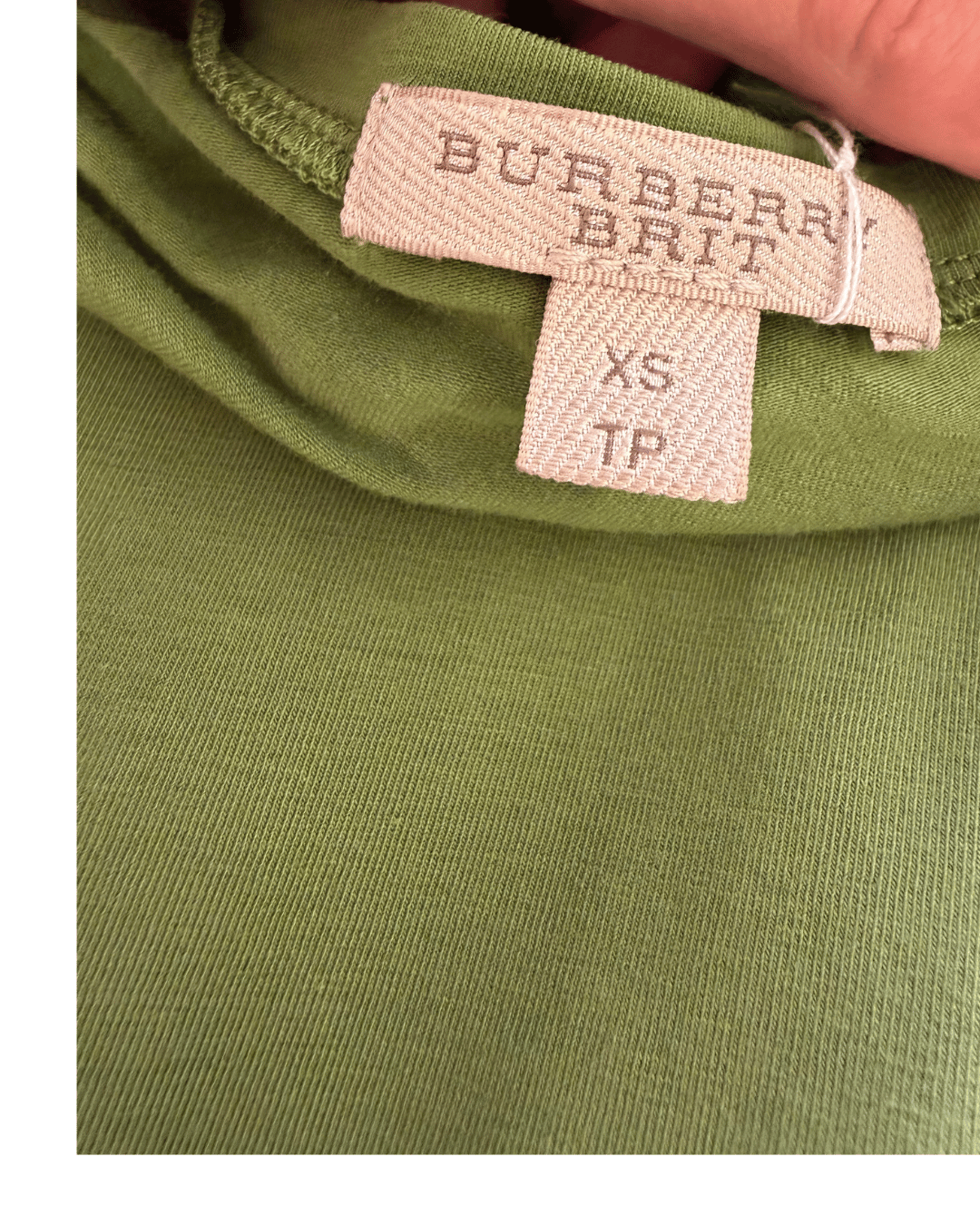 MAGLINA BURBERRY VERDE MANICA TRE QUARTI