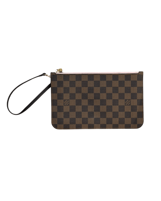 POCHETTE PIATTA DAMIER EBENE INTERNO ROSA BABY