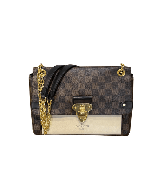 VAVIN PM LOUIS VUITTON DAMIER EBENE RIFINITURE CREMA