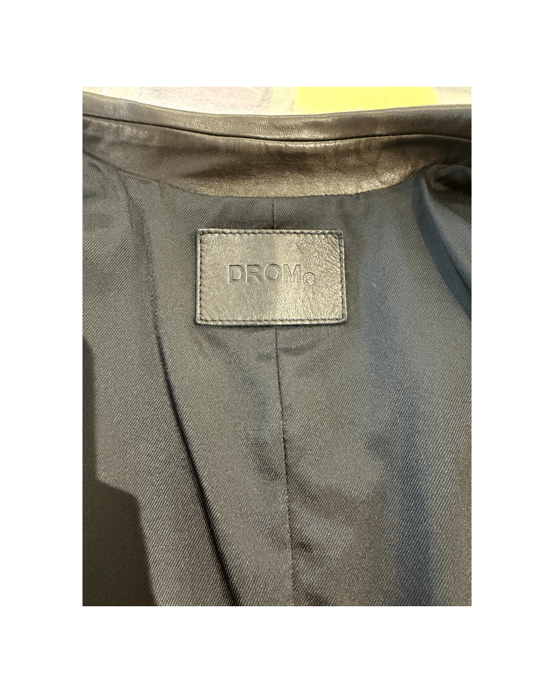 GIACCA PELLE NERA DROMe Tg XL