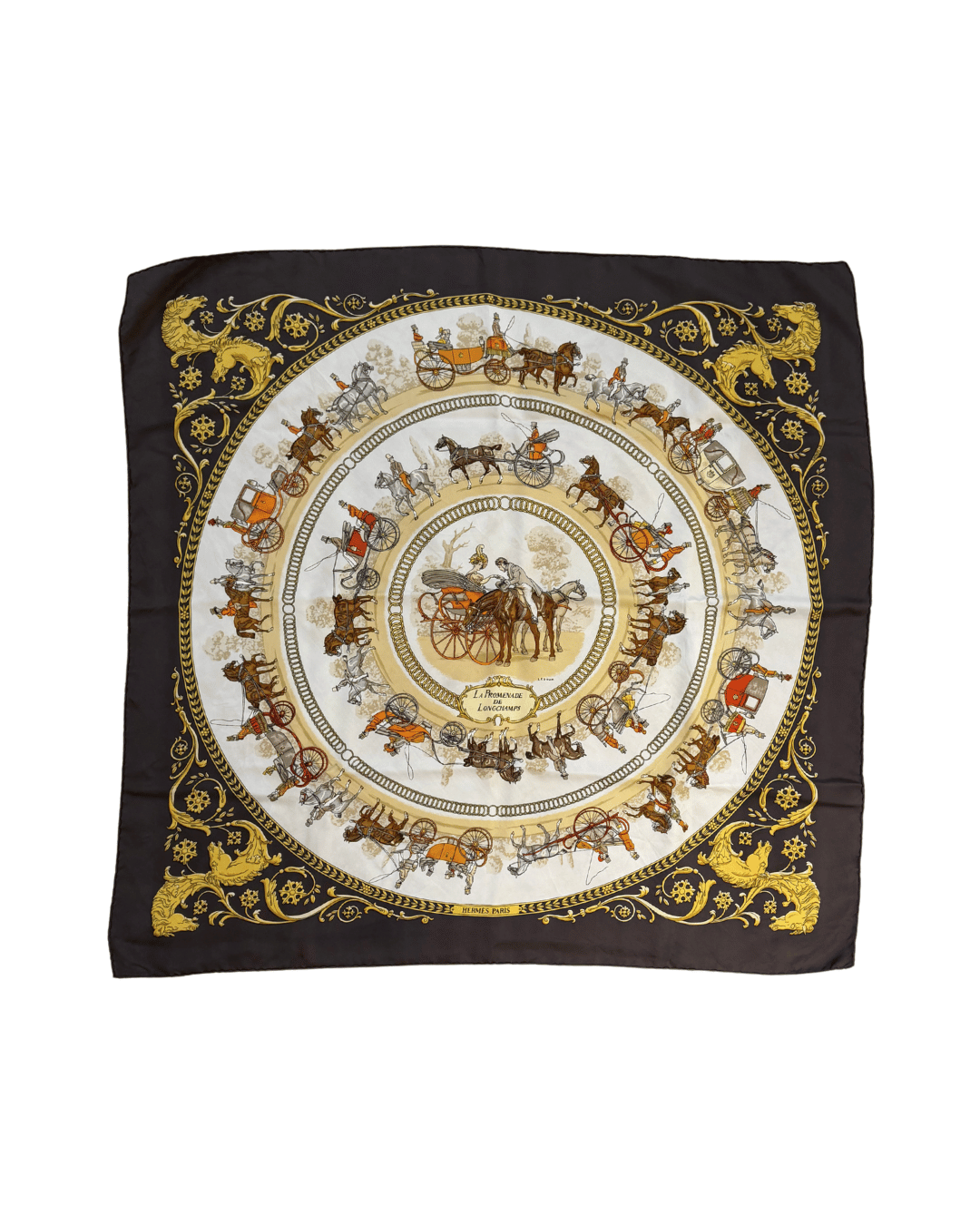 FOULARD HERMES "LA PROMENADE DE LONGCHAMPS"