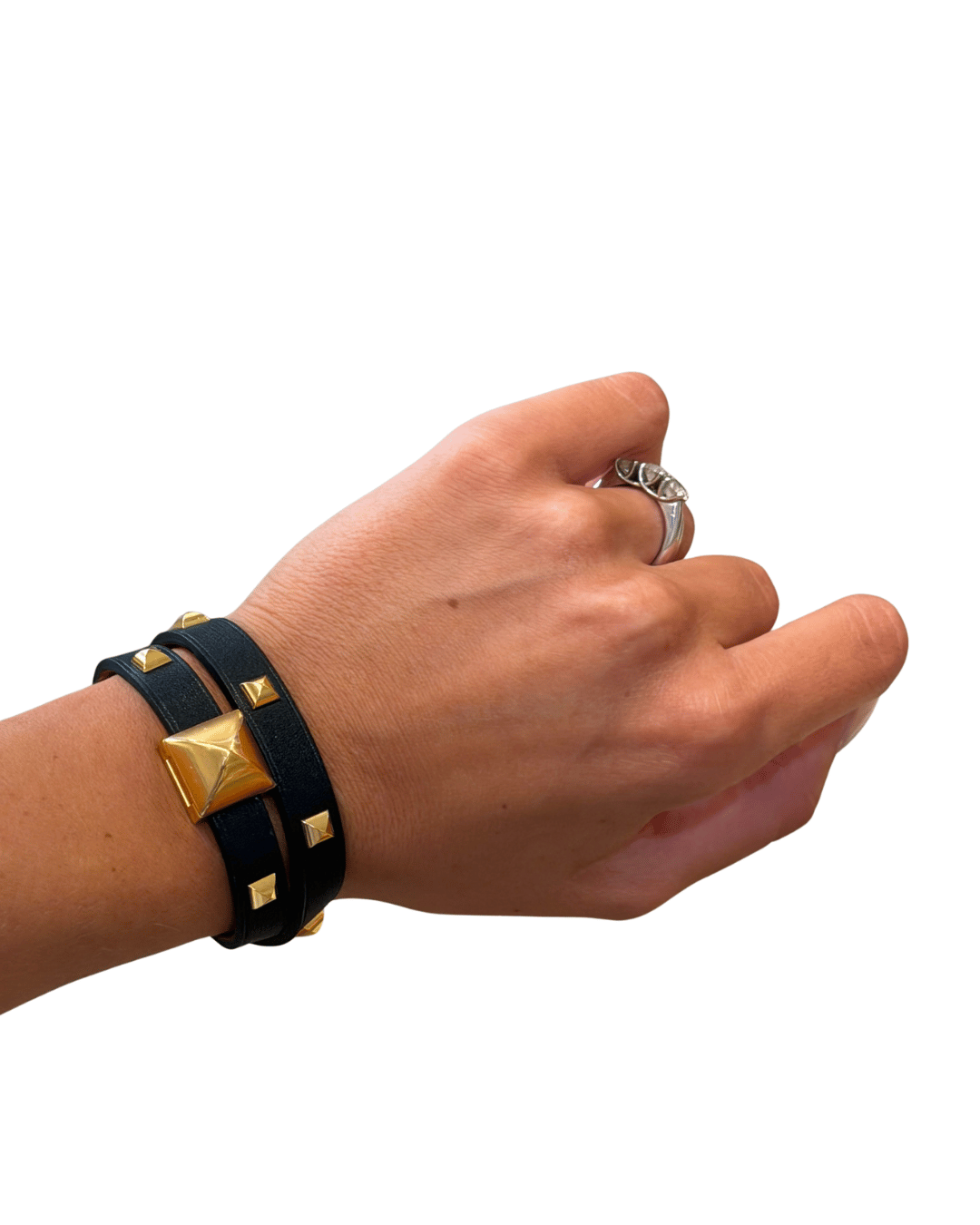 BRACCIALE HERMES NERO MEDOR INFINI DOUBLE TOUR Tg S