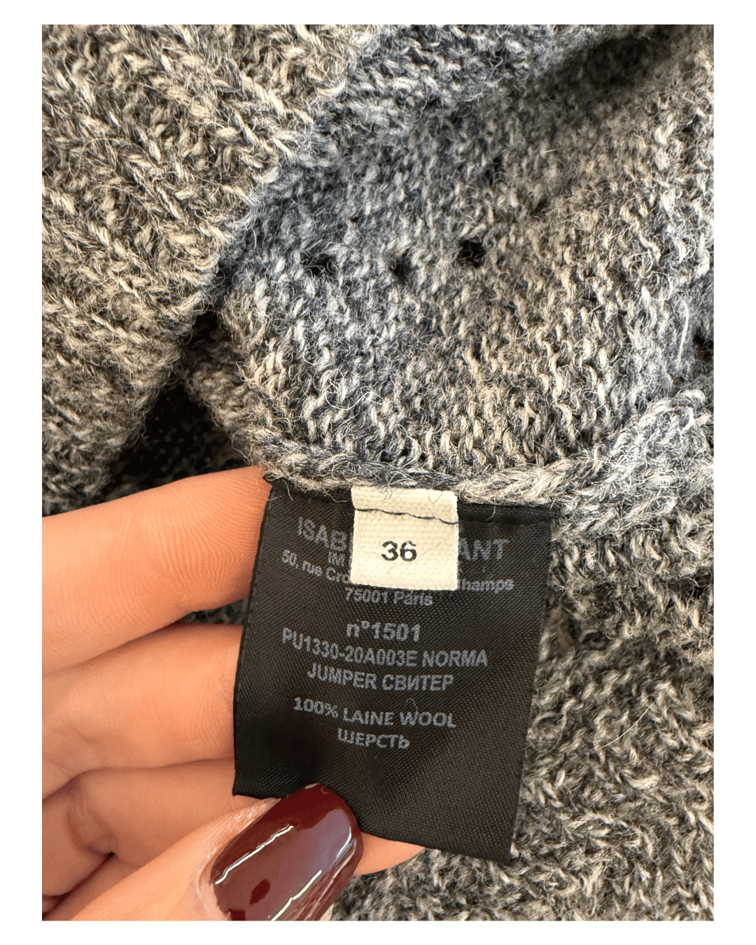 MAGLIONE ISABEL MARANT GRIGIO TRAFORARTO