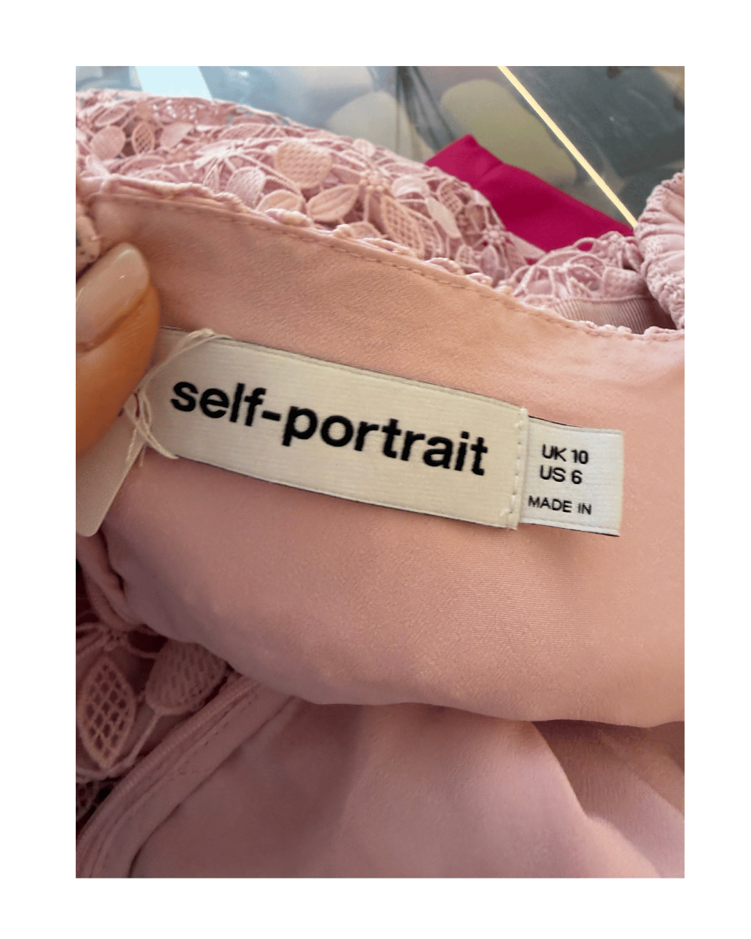 ABITO SELF PORTRAIT ROSA PIZZO Tg 42