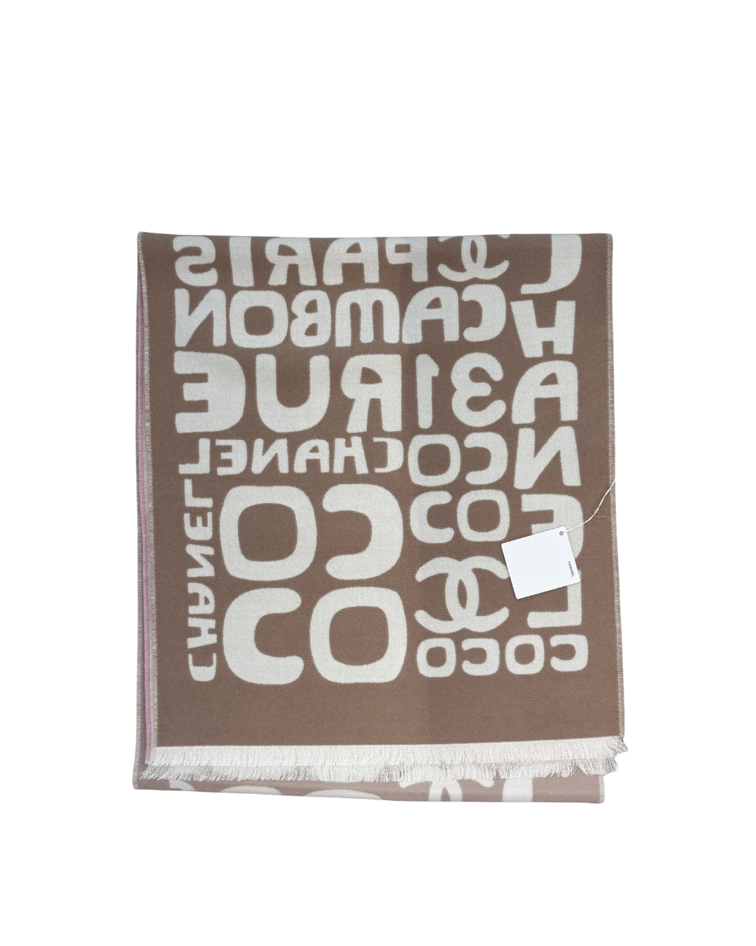 SCIARPA DEGRADE CHANEL ROSA E CAPPUCCINO