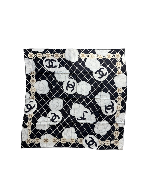 FOULARD CHANEL BIANCO E NERO