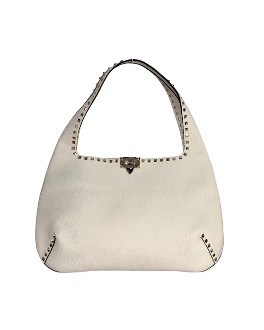 VALENTINO HOBO BAG CREMA BORCHIE