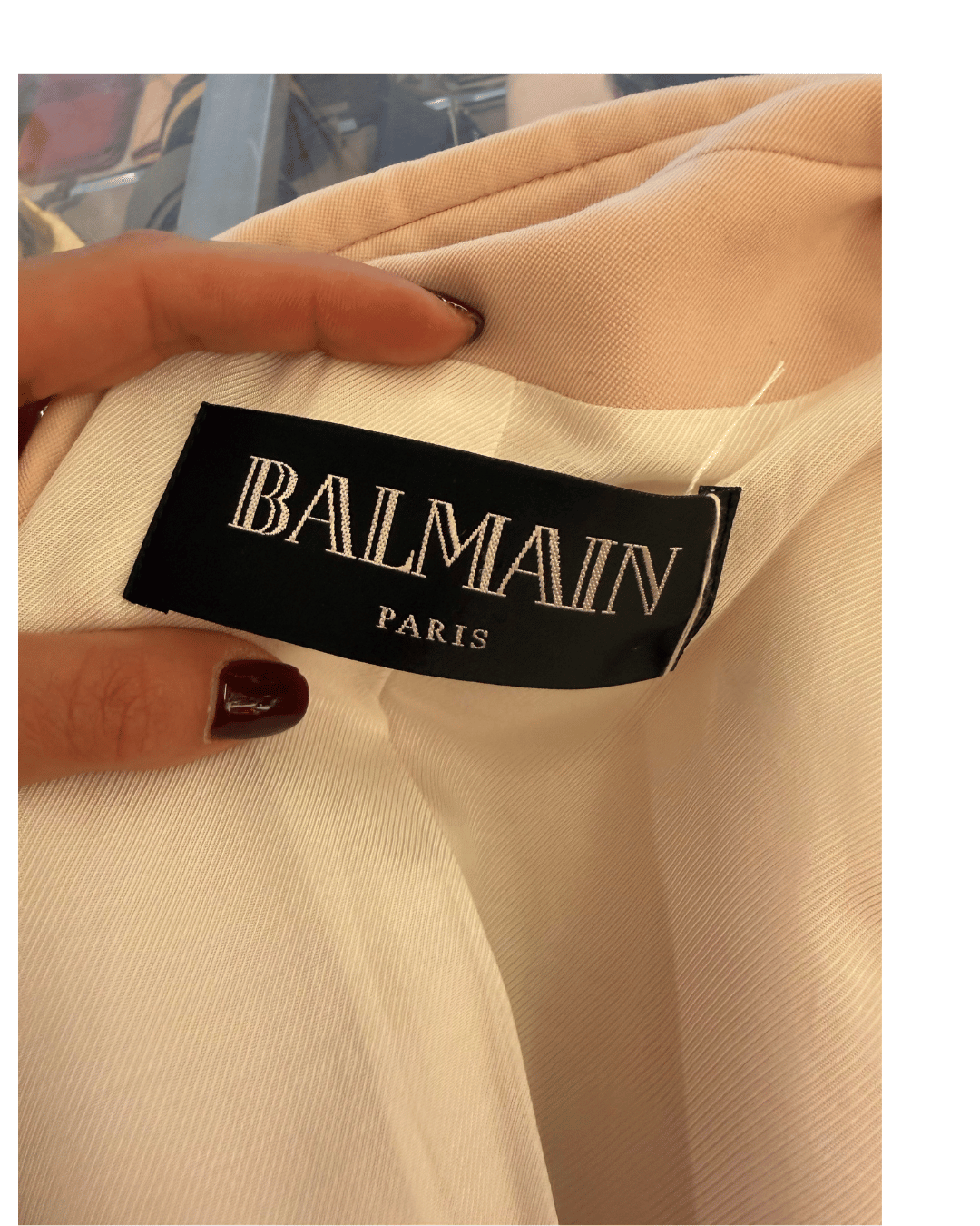 GIACCA BALMAIN ROSA DOPPIOPETTO Tg 40