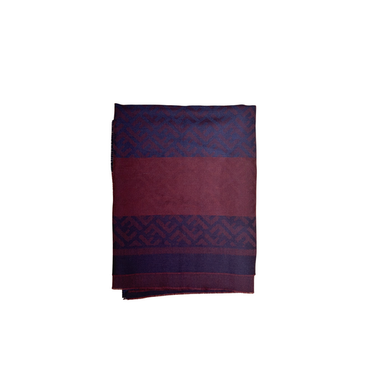 STOLA FENDI BLU/BORDEAUX