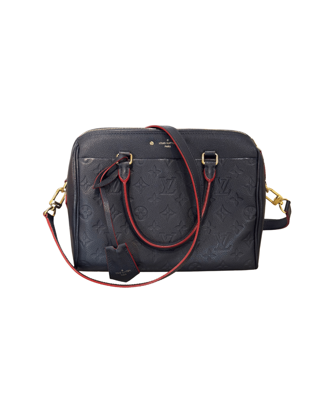 SPEEDY BANDOULIERE PELLE BLU EMPREINTE LOUIS VUITTON