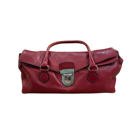 BAGUETTE PRADA VINTAGE ROSSA