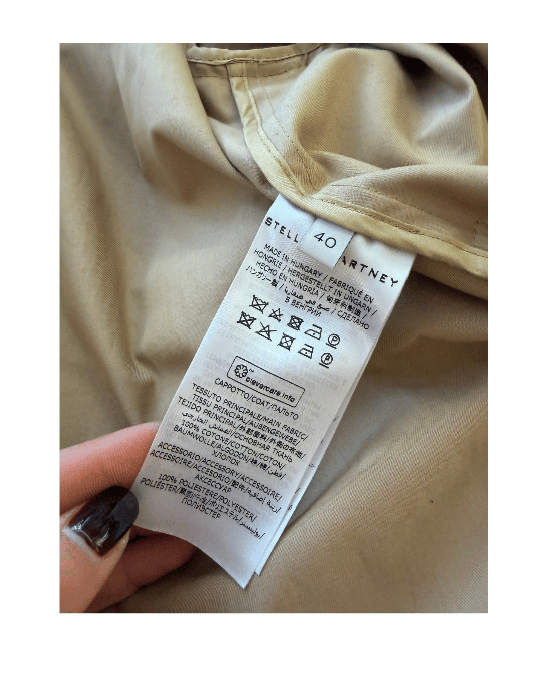 IMPERMEABILE STELLA MCCARTNEY BEIGE