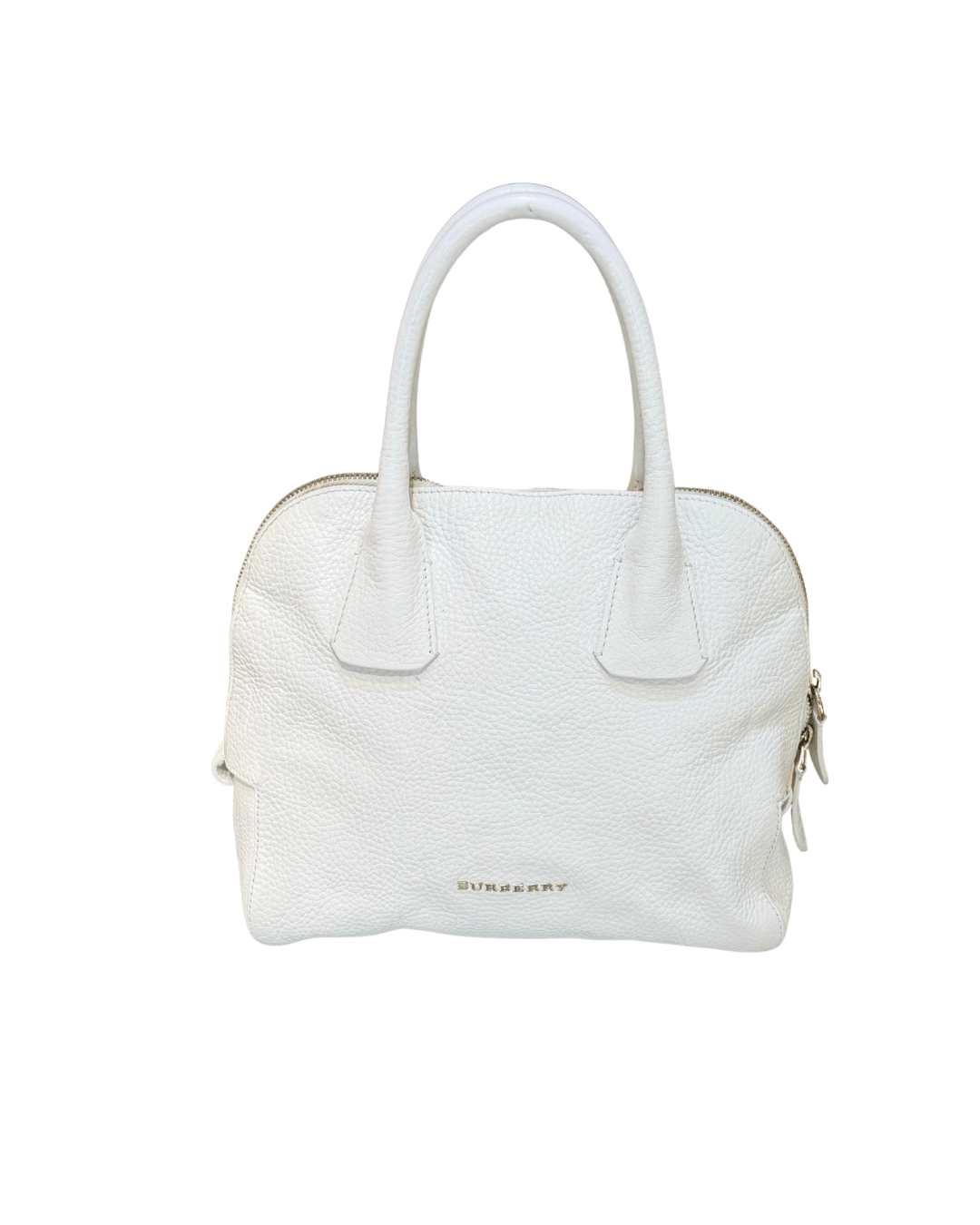 BORSA BURBERRY PELLE BIANCA MARTELLATA