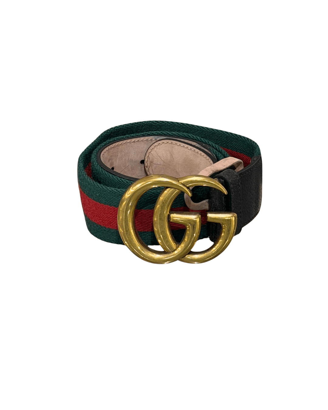 CINTURA GUCCI FASCIA WEB ROSSA E VERDE 85
