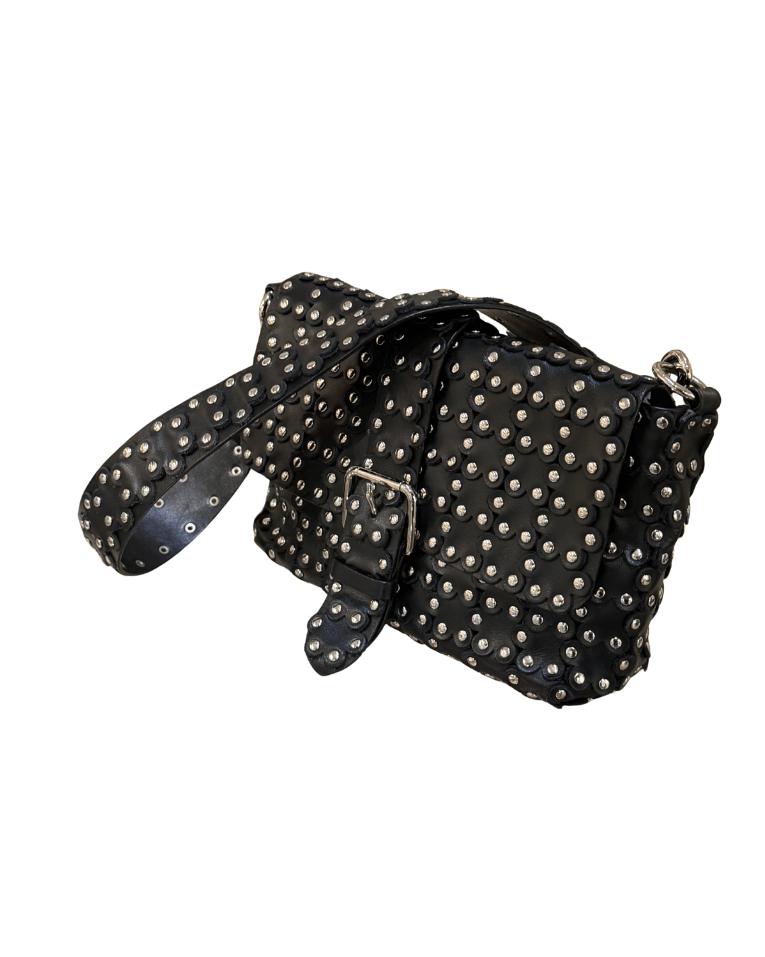 BORSA RED VALENTINO NERA CON BORCHIE